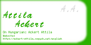 attila ackert business card